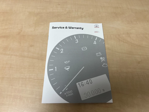 Toyota service history book - service,